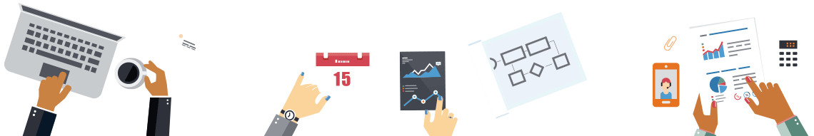 Three millennials hands